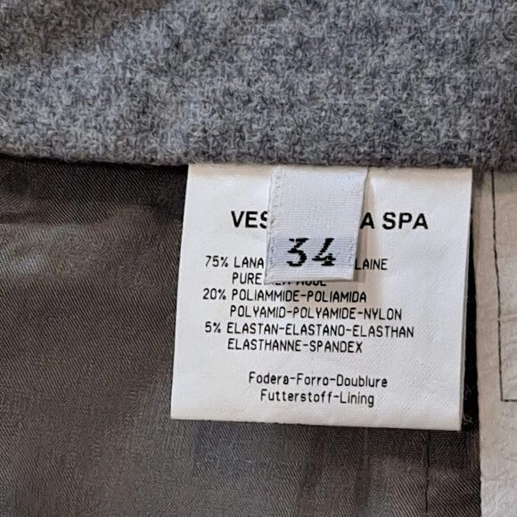 Emanuel Ungaro Size 34  (US 2) Gray Wool Ruffled Midi Skirt EUC - Picture 10 of 13